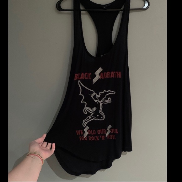 Streetwear Society Tops - Black sabbath racer back tank top